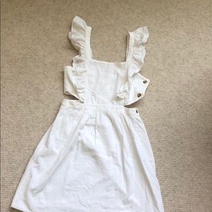 Madewell white dress with side cutouts